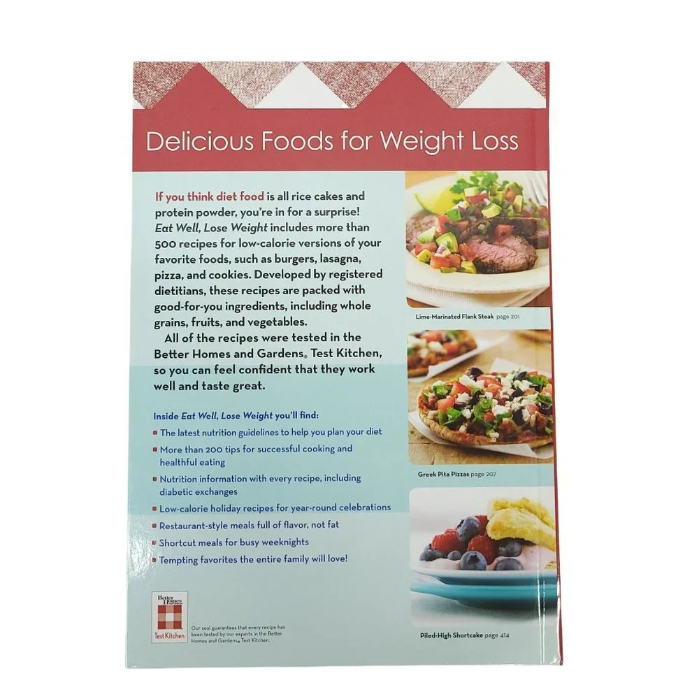 Better Homes And Gardens Eat Well Lose Weight 2008 Hardcover Cookbook Recipes